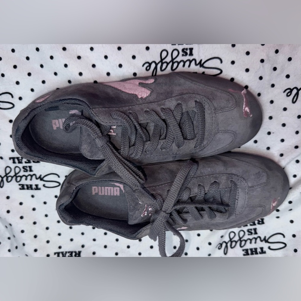 Puma Charcoal and Blush Sneakers
